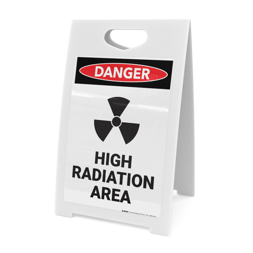 High Radiation Area with Icon - A-Frame Sign