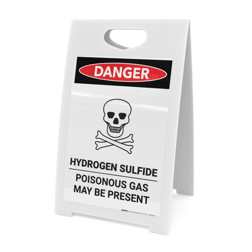 Hydrogen Sulfide - Poisonous Gas - A-Frame Sign