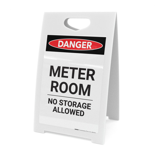 Meter Room No Storage Allowed - A-Frame Sign