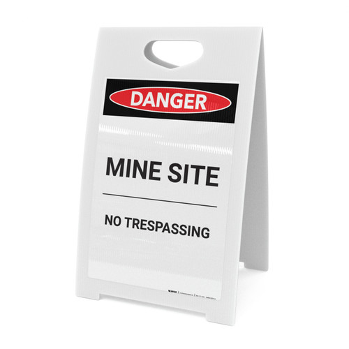 Mine Site No Trespassing - A-Frame Sign