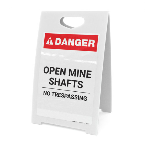 Open Mine Shafts - A-Frame Sign