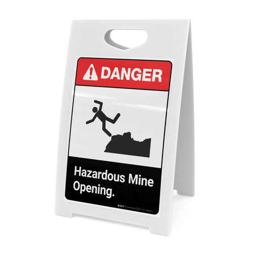 Hazardous Mine Opening - A-Frame Sign