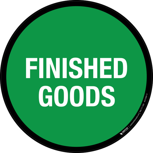 Finished Goods (Green) Floor Sign