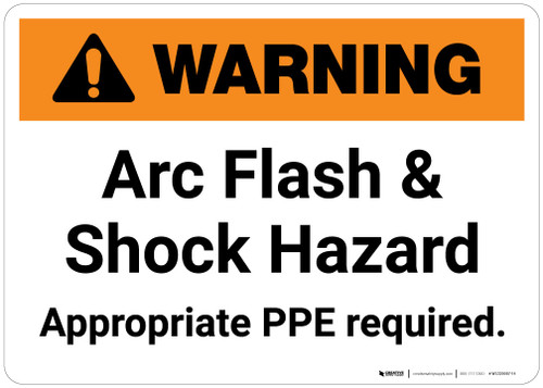 Warning: Arch Flash & Shock Hazard Appropriate PPE Required Landscape