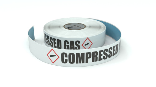 GHS: Compressed Gas - Horizontal - Inline Printed Floor Marking Tape