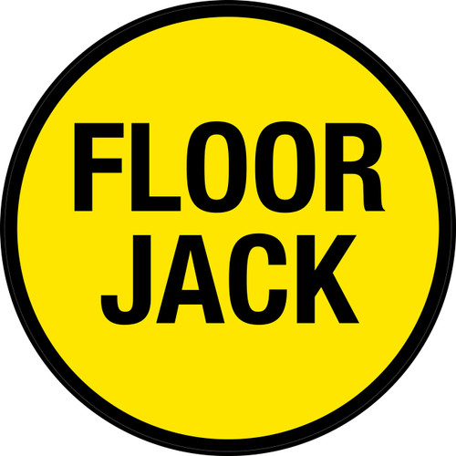 Floor Jack (Circle in Yellow) - Floor Sign