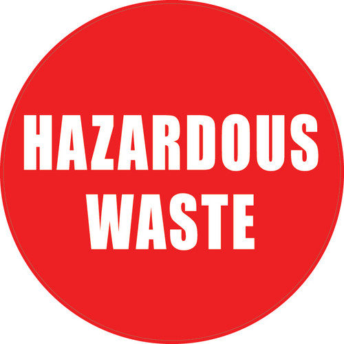 Hazardous Waste (Red Circle) - Floor Sign