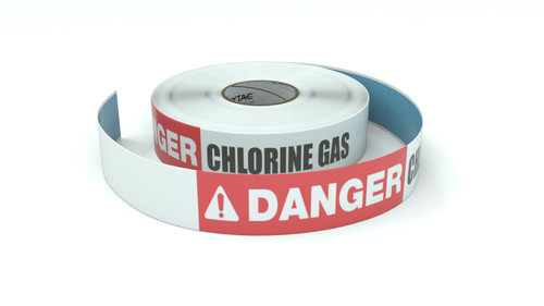 Danger: Chlorine Gas - Inline Printed Floor Marking Tape