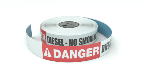 Danger: Diesel - No Smoking - Inline Printed Floor Marking Tape