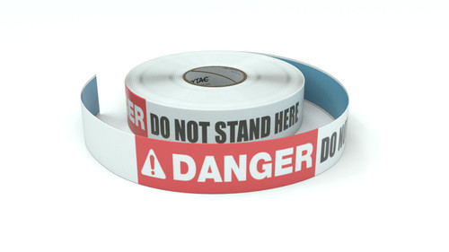 Danger: Do Not Stand Here - Inline Printed Floor Marking Tape