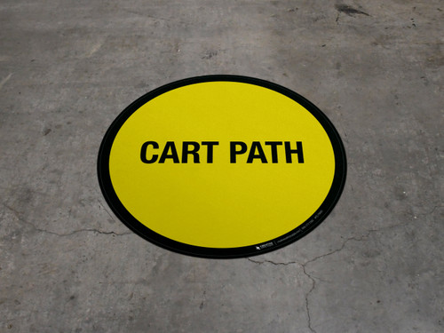 Cart Path Floor Sign