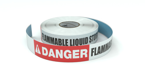 Danger: Flammable Liquid Storage - Inline Printed Floor Marking Tape
