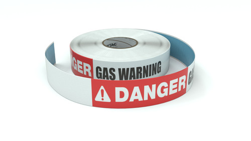 Danger: Gas Warning - Inline Printed Floor Marking Tape