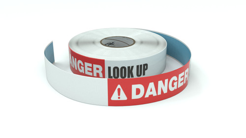 Danger: Look Up - Inline Printed Floor Marking Tape