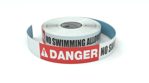 Danger: No Swimming Allowed - Inline Printed Floor Marking Tape