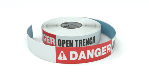 Danger: Open Trench - Inline Printed Floor Marking Tape
