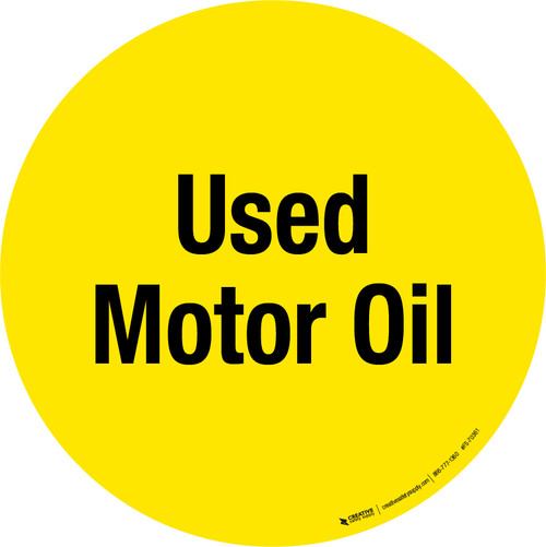 Used Motor Oil Floor Sign
