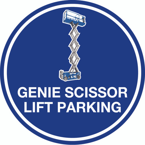 Genie Scissor Lift Parking (Real) Floor Sign