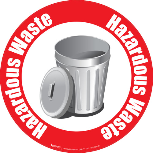 Hazardous Waste Floor Sign