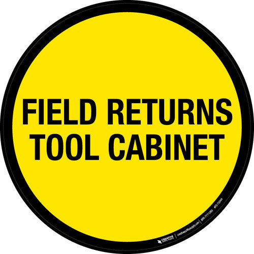 Field Returns Tool Cabinet Floor Sign