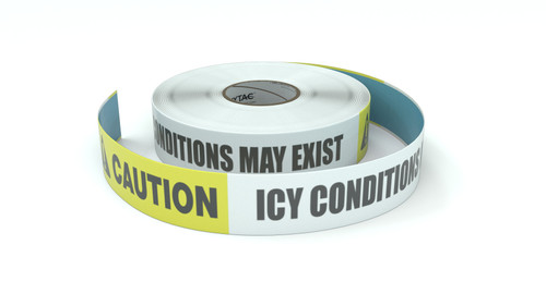 Caution: Icy Conditions May Exist - Inline Printed Floor Marking Tape