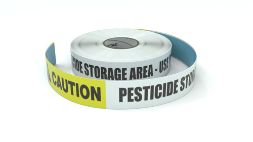 Caution: Pesticide Storage Area Use PPE - Inline Printed Floor Marking Tape