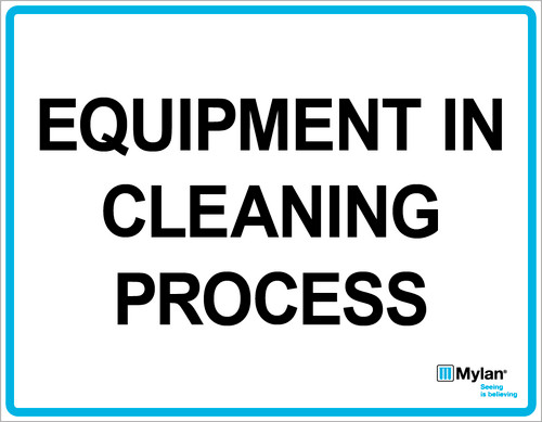 Wall Sign: (Mylan Logo) Equipment in Cleaning Process 11"x14" (Mounted on 3mm PVC)
