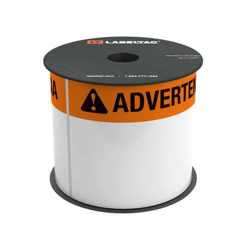 LabelTac Die-Cut Advertencia (Warning) Labels Roll