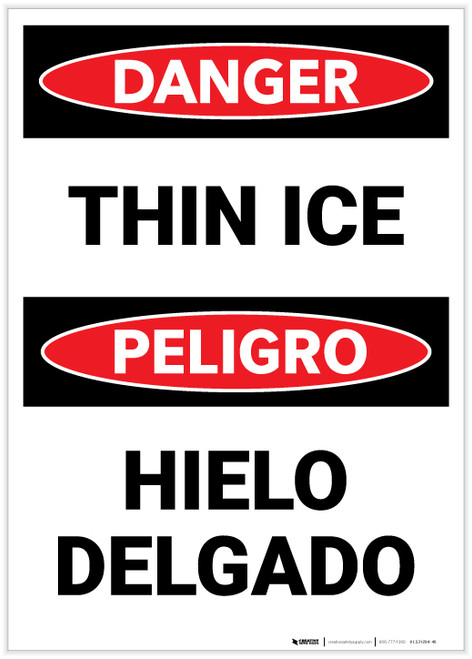 Danger: Thin Ice Bilingual Spanish - Label