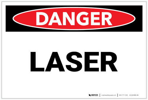 Danger: Laser - Label