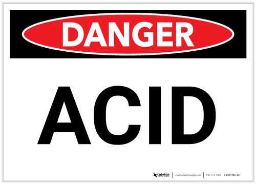 Danger: Acid Landscape - Label