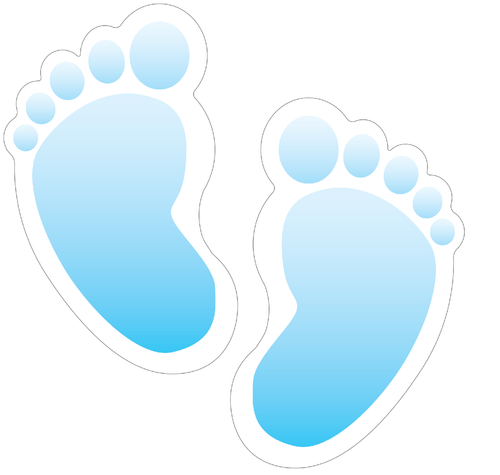 baby boy footprints clipart