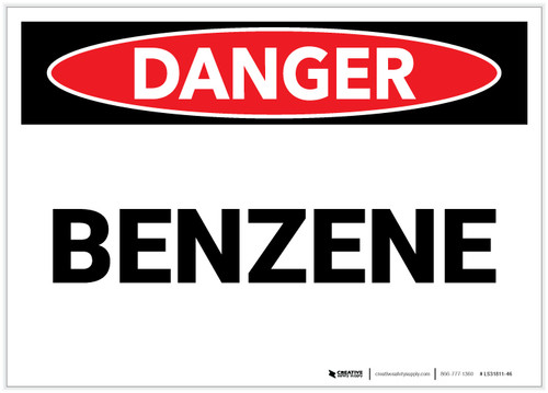 Danger: Benzene - Label