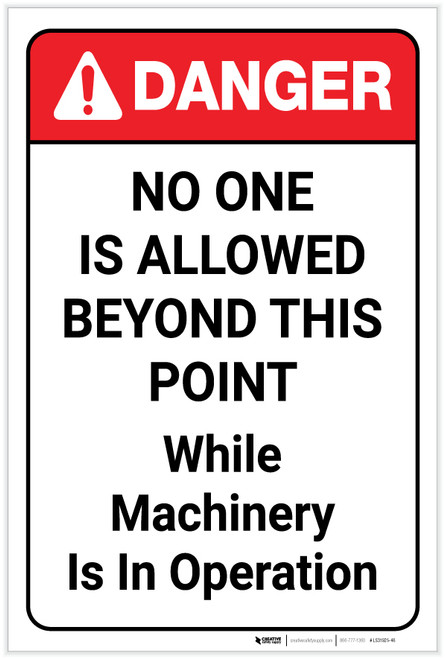 Danger: No One Is Allowed - Label