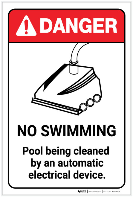 Danger: No Swimming Device - Label