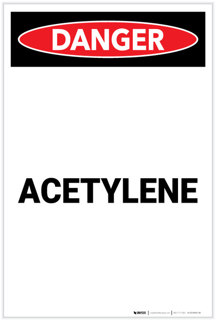 Danger: Acetylene Portrait - Label