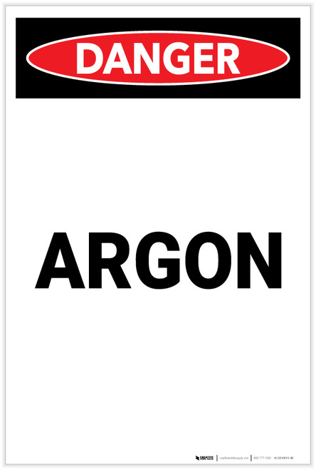 Danger: Argon Portrait - Label