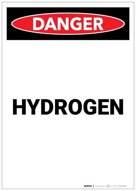 Danger: Hydrogen Portrait - Label