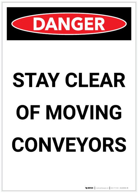 Danger: Stay Clear Of Moving Portrait - Label