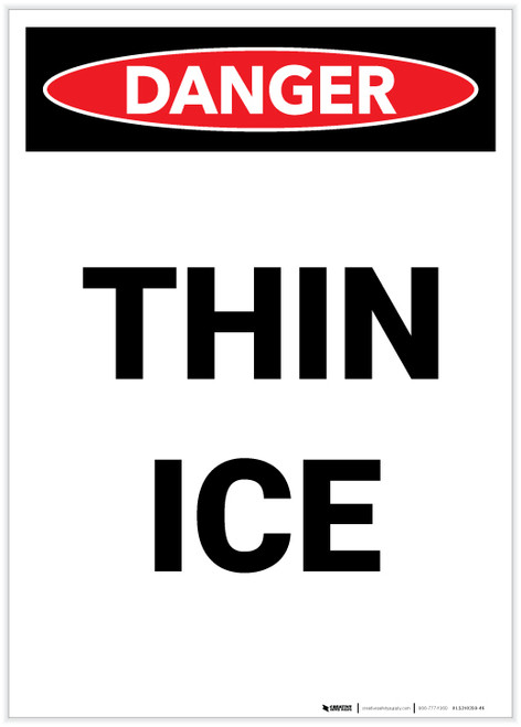 Danger: Thin Ice Portrait - Label
