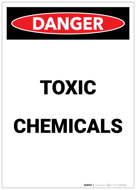 Danger: Toxic Chemicals Portrait - Label