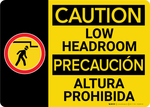 Caution: Low Headroom Bilingual - Label