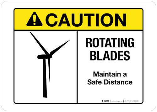 Caution - Rotating Blades - Wall Sign