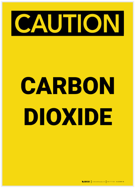Caution: Carbon Dioxide Portrait - Label