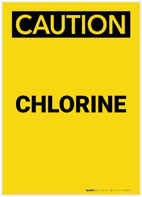 Caution: Chlorine Portrait - Label