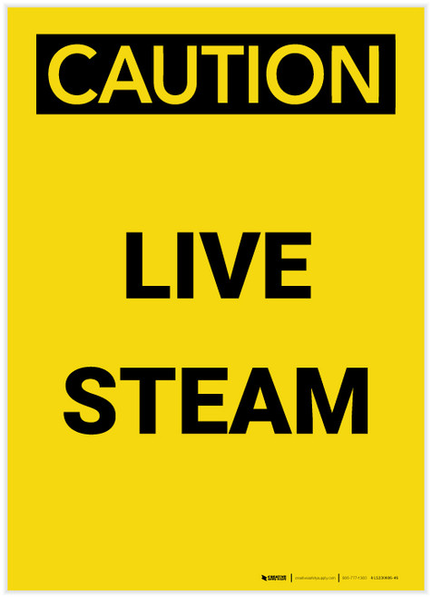 Caution: Live Steam Portrait - Label