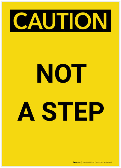 Caution: Not A Step Portrait - Label