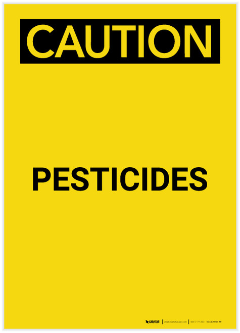 Caution: Pesticides Portrait - Label