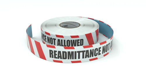 Restricted Area: Readmittance Not Allowed - Inline Printed Floor Marking Tape