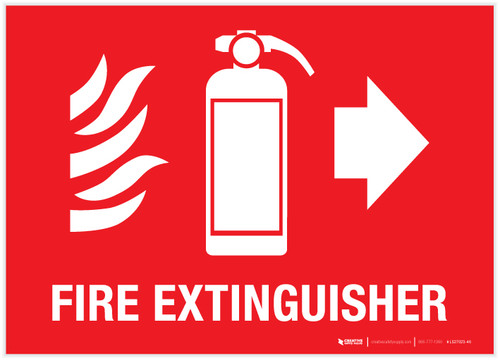 Fire Extinguisher with pictograms - Label